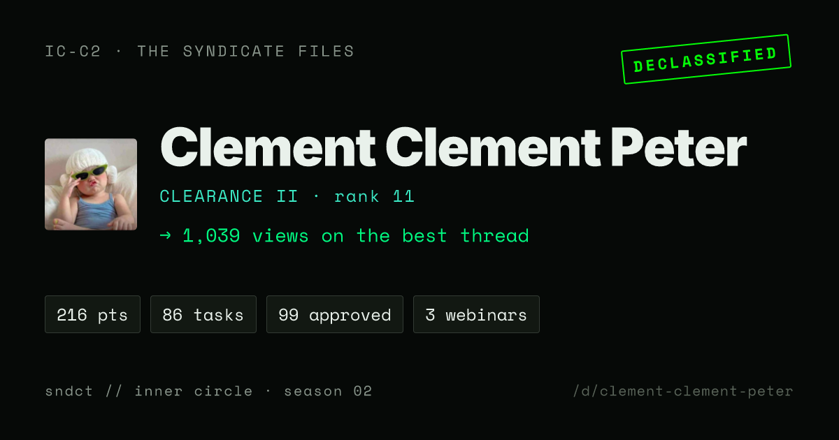 Clement Clement Peter share card preview