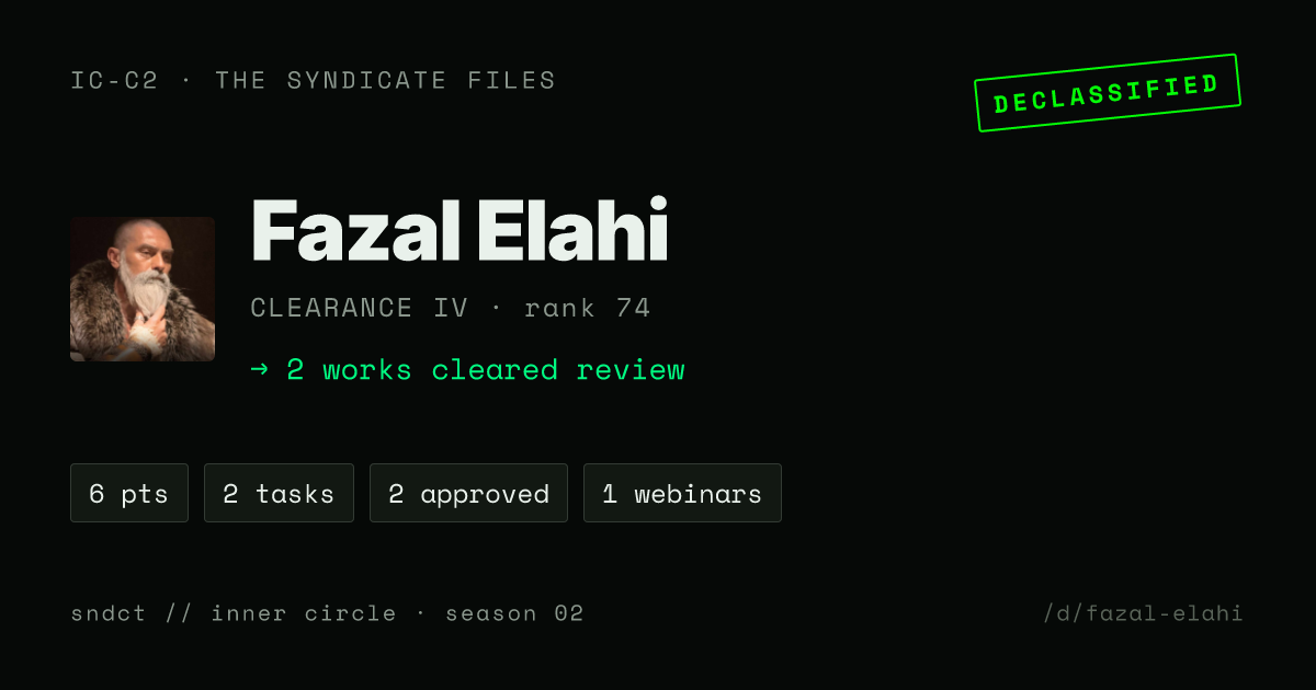 Fazal Elahi share card preview