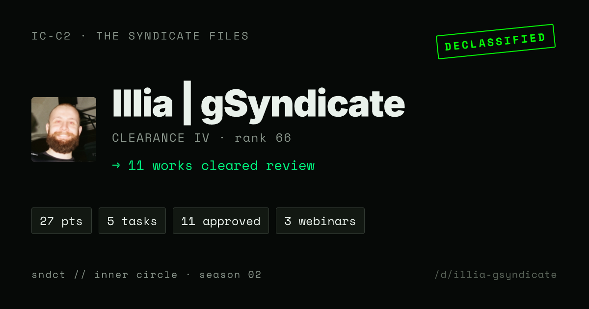 Illia | gSyndicate share card preview