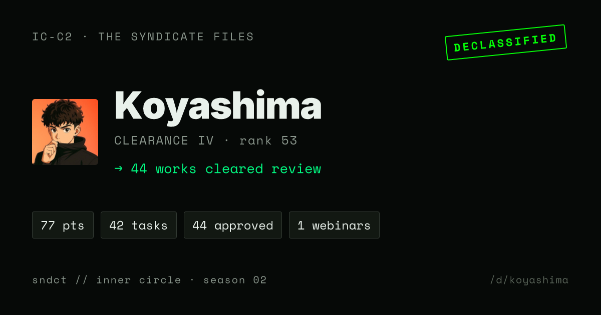 Koyashima share card preview