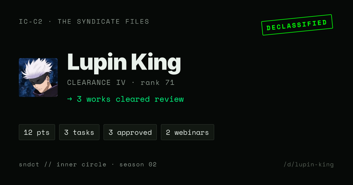 Lupin King share card preview