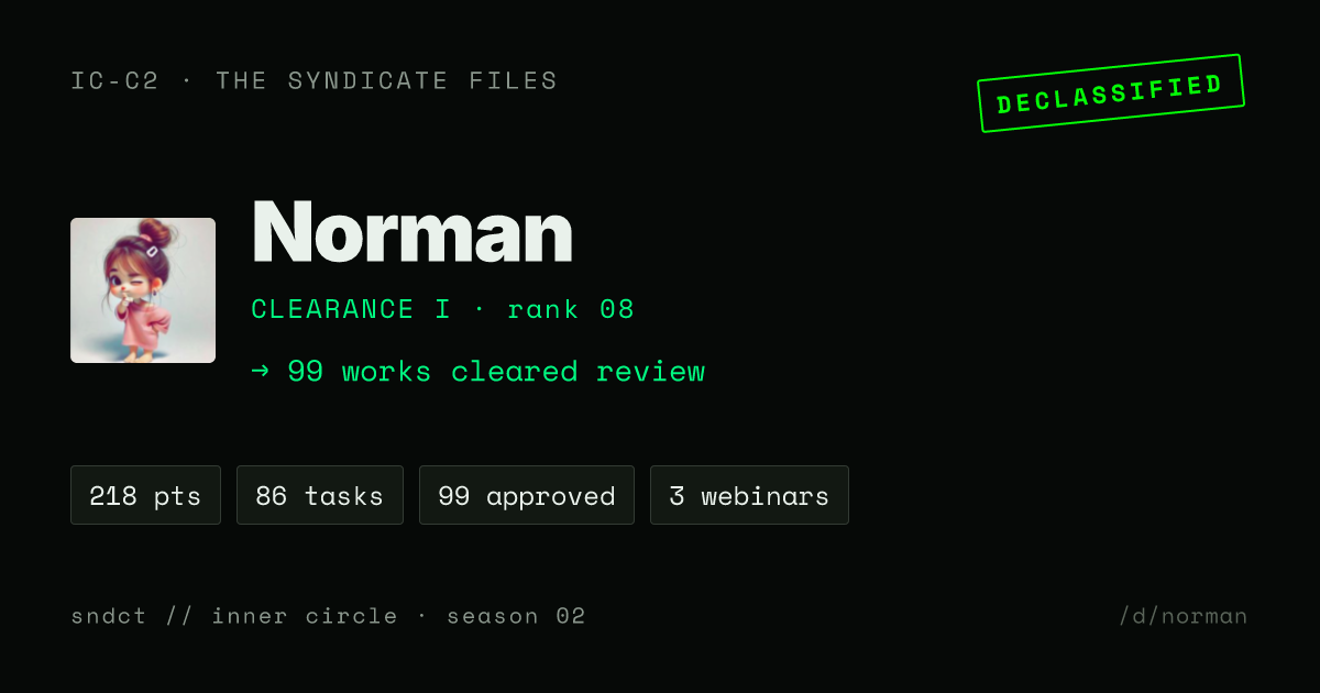 Norman👾🛡 share card preview