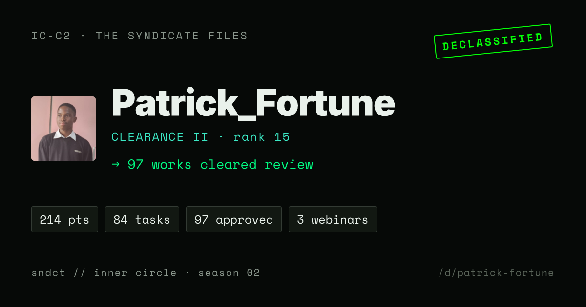 Patrick_Fortune 🇳🇬 🇳🇬 share card preview