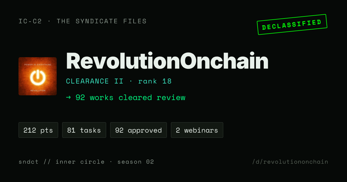 RevolutionOnchain share card preview