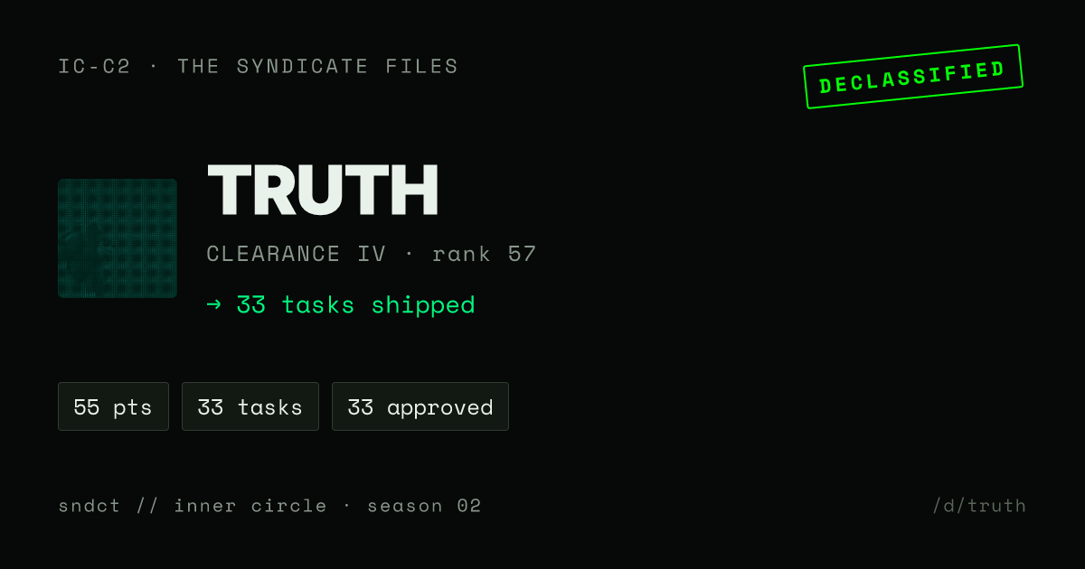 TRUTH share card preview